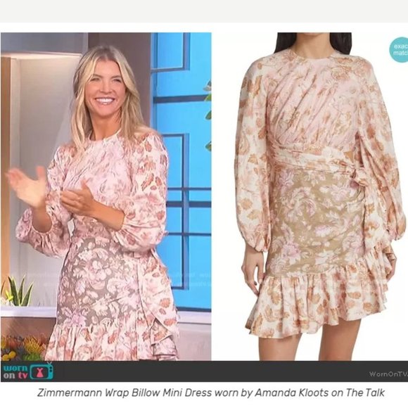 NWT. Zimmermann wrap Mini Dress AU 0 / US XS - Picture 3 of 10